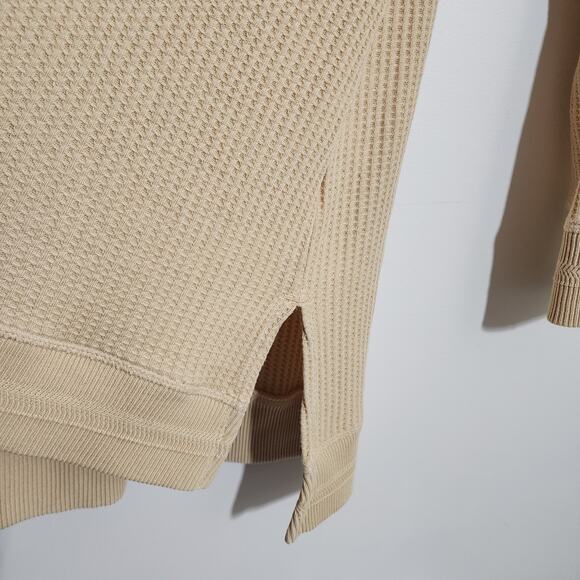 Soft Surroundings Autumn waffle tunic top yellowish tan long sleeve woman size M - Picture 6 of 11
